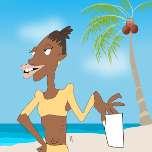 sketel boom at the beach illustration by anique myles
